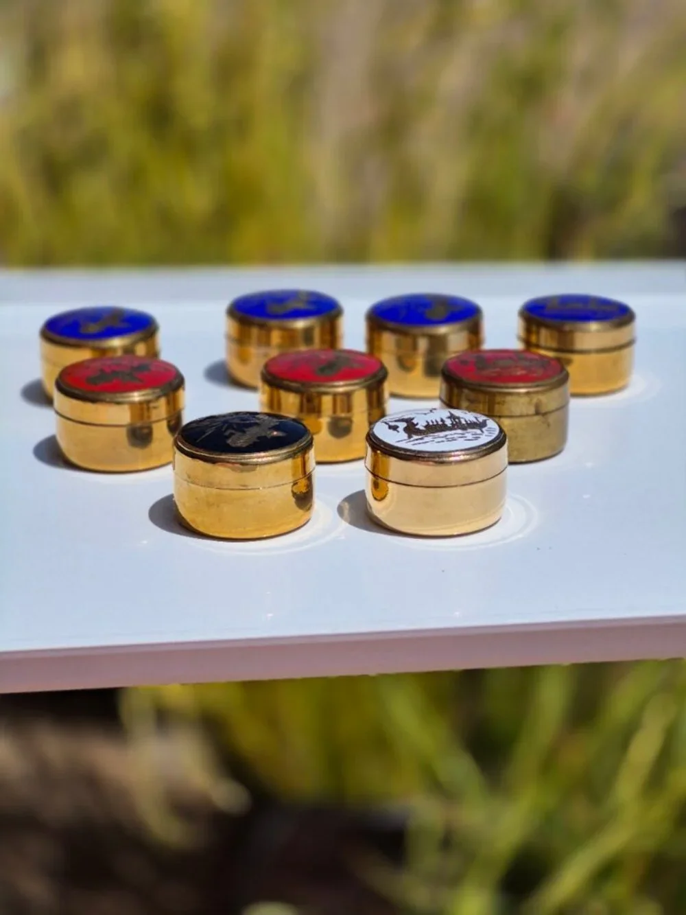 Vintage Brass Thailand Pill Box vintage brass